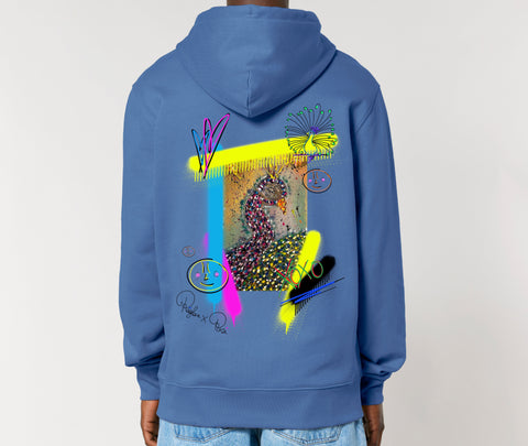 Räglan Hoodies Bright Blue / XXS Turtle Love Hoodie "Peacock"