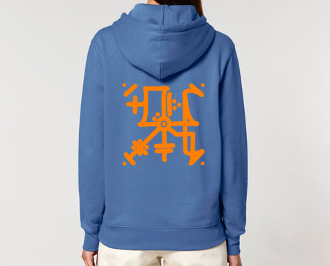 Räglan Hoodies Butterfly Hoodie Blau