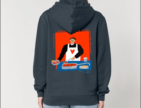 Räglan Hoodies Hoodie "Faces"