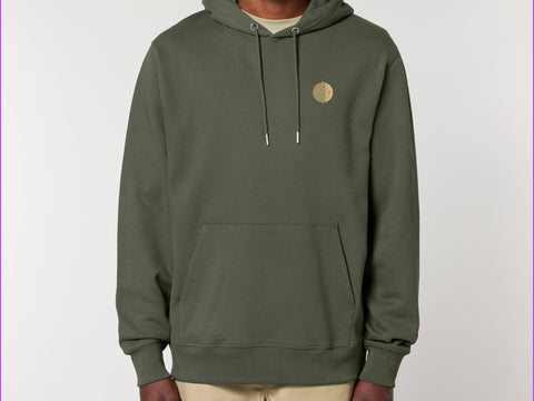 Räglan Kapuzensweatshirts Beige / XXS Khaki Hoodie mit Logo Stick