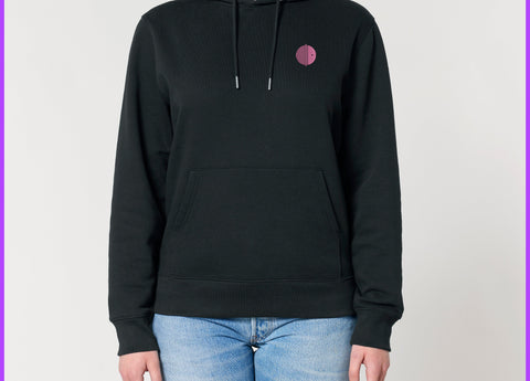 Räglan Kapuzensweatshirts Black Hoodie mit Logo Stick