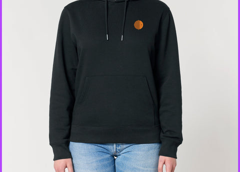 Räglan Kapuzensweatshirts Black Hoodie mit Logo Stick