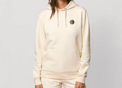 Räglan Kapuzensweatshirts Braun / XXS Natural Raw Hoodie mit Logo Stick