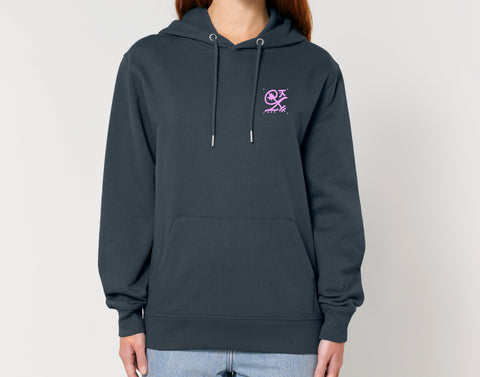 Räglan Kapuzensweatshirts Butterfly Hoodie Grau