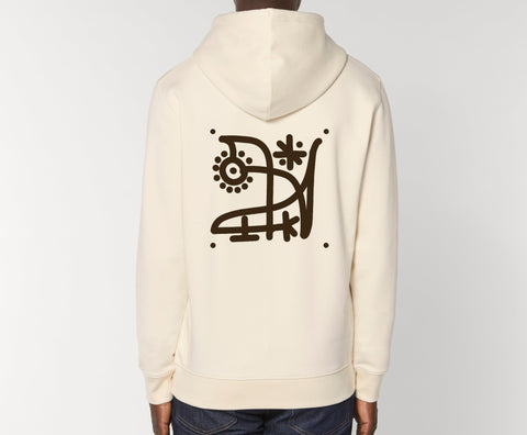 Räglan Kapuzensweatshirts Butterfly Hoodie Natural