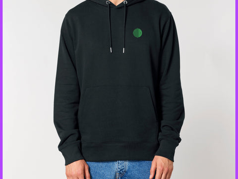 Räglan Kapuzensweatshirts Grün / XXS Black Hoodie mit Logo Stick