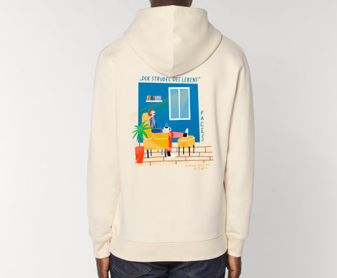 Räglan Kapuzensweatshirts Hoodie "Faces"