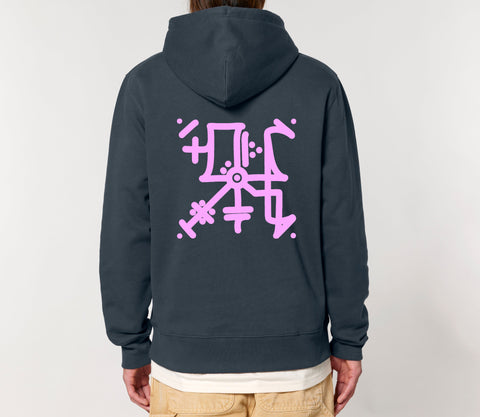 Räglan Kapuzensweatshirts Kokon 2 / XXS Butterfly Hoodie Grau