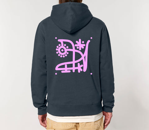 Räglan Kapuzensweatshirts Kokon 4 / XXS Butterfly Hoodie Grau