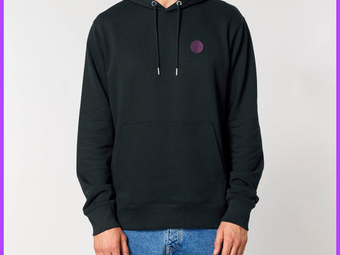 Räglan Kapuzensweatshirts Lila / XXS Black Hoodie mit Logo Stick
