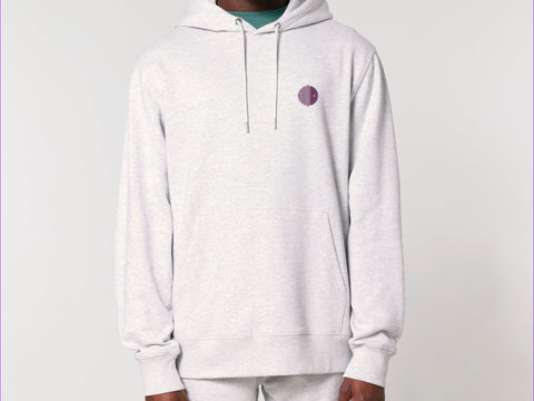 Räglan Kapuzensweatshirts Lila / XXS Heather Grey Hoodie mit Logo Stick