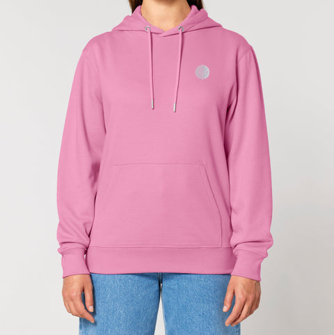 Räglan Kapuzensweatshirts Pink Hoodie mit Logo Stick