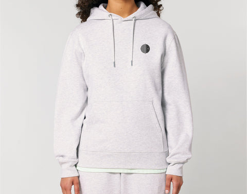 Räglan Kapuzensweatshirts Schwarz / XXS Heather Grey Hoodie mit Logo Stick