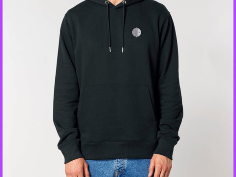 Räglan Kapuzensweatshirts Weiß / XXS Black Hoodie mit Logo Stick