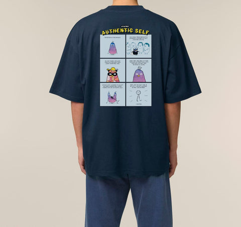 Räglan T-Shirts Kurzarm Authentic Self Oversized T-Shirt