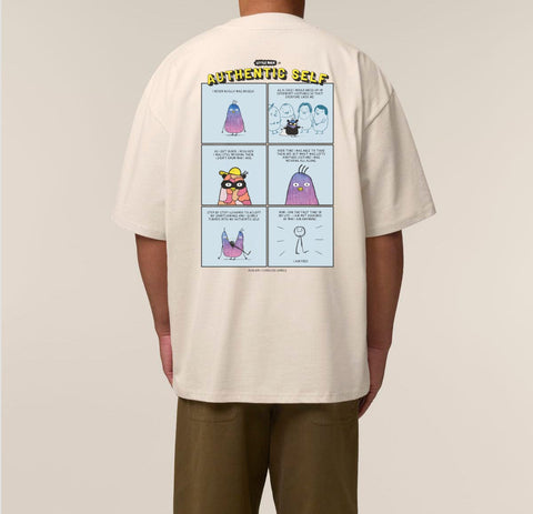 Räglan T-Shirts Kurzarm Authentic Self Oversized T-Shirt