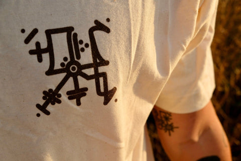 Räglan T-Shirts Kurzarm Butterfly Oversized T-Shirt "Natural"