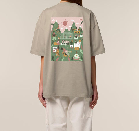 Räglan T-Shirts Kurzarm Conscious Impact Oversized T-Shirt