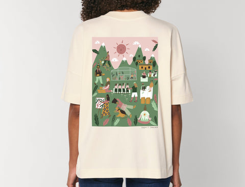 Räglan T-Shirts Kurzarm Conscious Impact Oversized T-Shirt