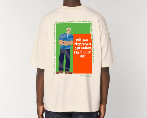 Räglan T-Shirts Kurzarm Faces Oversized T-Shirt