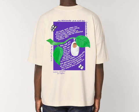 Räglan T-Shirts Kurzarm Faces Oversized T-Shirt