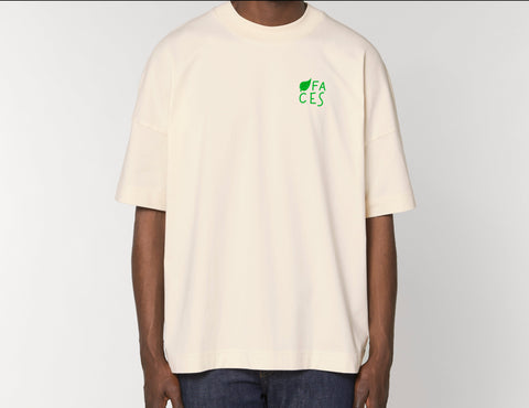 Räglan T-Shirts Kurzarm Faces Oversized T-Shirt