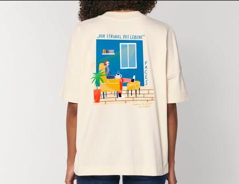 Räglan T-Shirts Kurzarm Faces Oversized T-Shirt