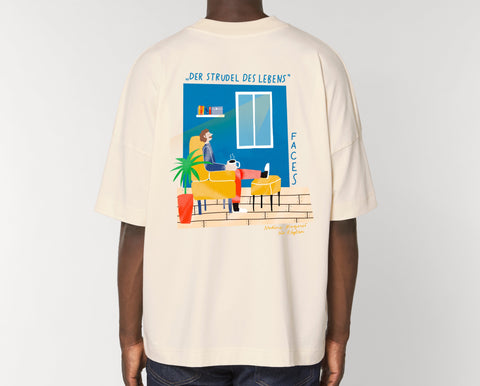 Räglan T-Shirts Kurzarm Faces Oversized T-Shirt