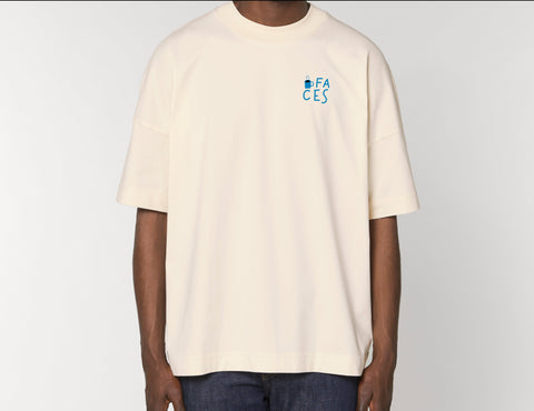 Räglan T-Shirts Kurzarm Faces Oversized T-Shirt