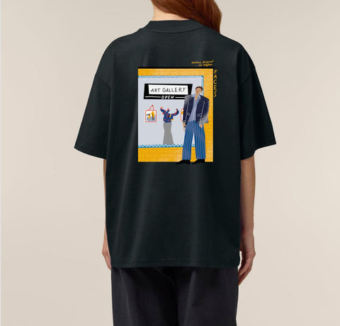 Räglan T-Shirts Kurzarm Faces Oversized T-Shirt