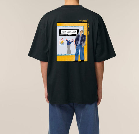 Räglan T-Shirts Kurzarm Faces Oversized T-Shirt