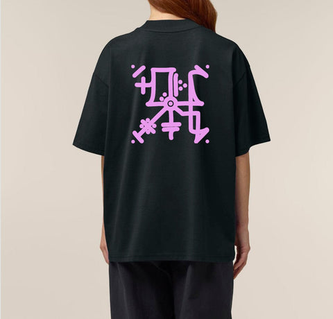 Räglan T-Shirts Kurzarm Kokon 2 / XXS Butterfly Oversized T-shirt Black