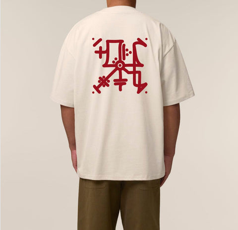 Räglan T-Shirts Kurzarm Kokon 2 / XXS Butterfly Oversized T-shirt "Cream"