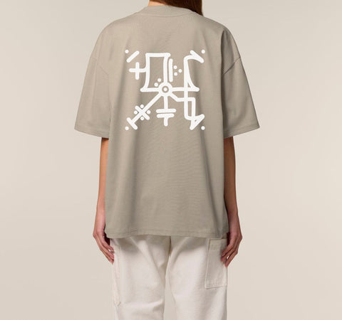 Räglan T-Shirts Kurzarm Kokon 2 / XXS Butterfly Oversized T-shirt "Stone"