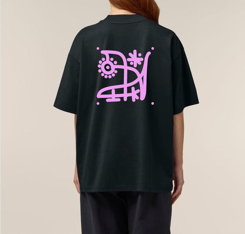 Räglan T-Shirts Kurzarm Kokon 4 / XXS Butterfly Oversized T-shirt Black