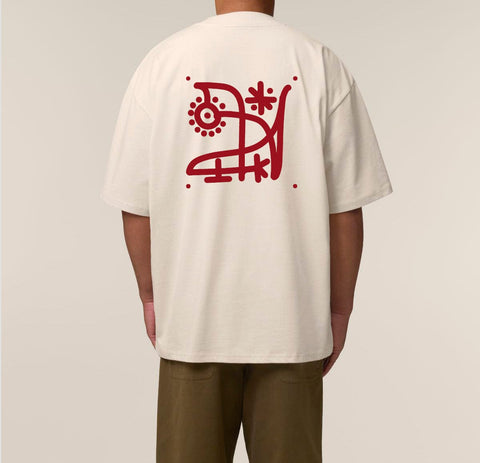 Räglan T-Shirts Kurzarm Kokon 4 / XXS Butterfly Oversized T-shirt "Cream"