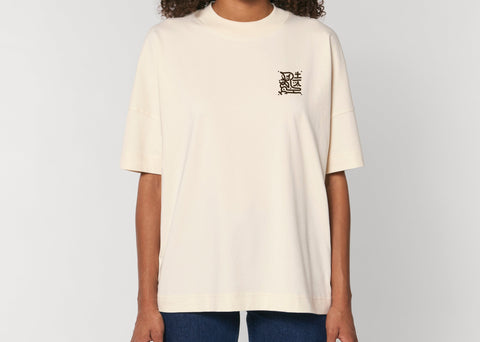 Räglan T-Shirts Kurzarm Kokon 5 / XXS Butterfly Oversized T-Shirt "Natural"