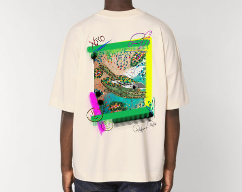 Räglan T-Shirts Kurzarm Naturalraw / XXS Turtle Love Oversized "Turtle"