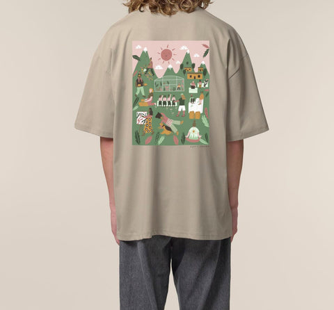 Räglan T-Shirts Kurzarm Stone / XXS Conscious Impact Oversized T-Shirt