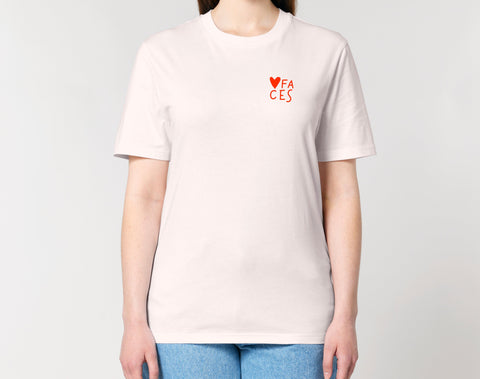 Räglan T-Shirts Kurzarm T-Shirt "Faces"