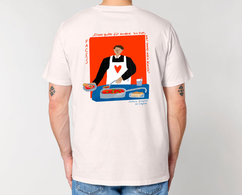 Räglan T-Shirts Kurzarm T-Shirt "Faces"