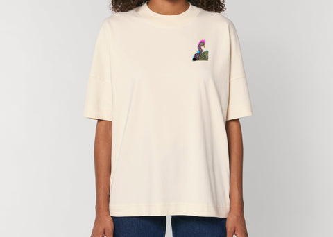 Räglan T-Shirts Kurzarm Turtle Love Oversized "Peacock"