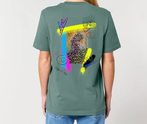 Räglan T-Shirts Kurzarm Turtle Love T-Shirt "Peacock"