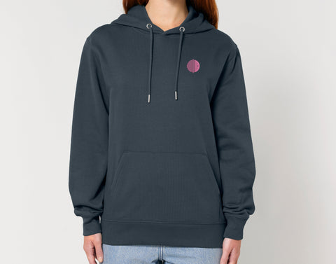 Stanley & Stella Kapuzensweatshirts Dunkelgrauer Hoodie mit Logo Stick