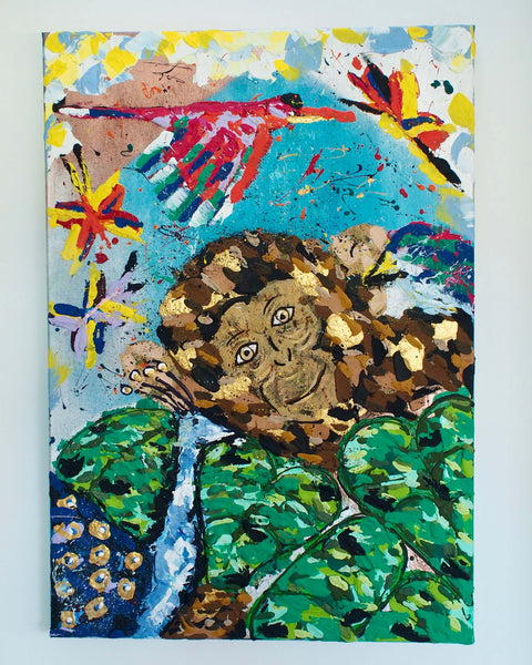 Acryl Gemälde eines Affen