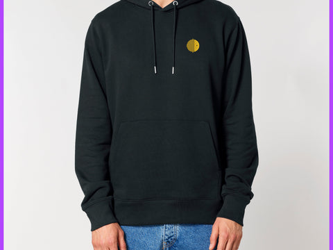 Räglan Kapuzensweatshirts Gelb / XXS Black Hoodie mit Logo Stick