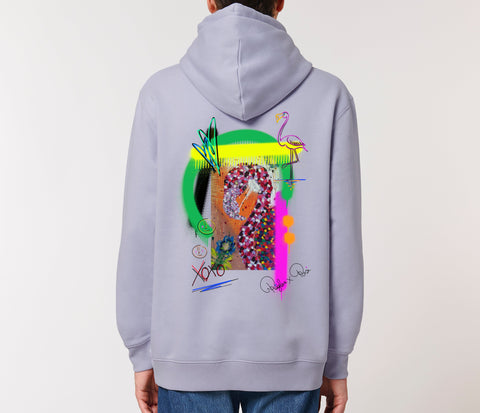 Räglan Kapuzensweatshirts Lavender / XXS Turtle Love Hoodie "Flamingo"