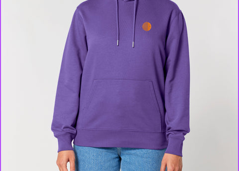 Räglan Kapuzensweatshirts Orange / XXS Purple Hoodie mit Logo Stick