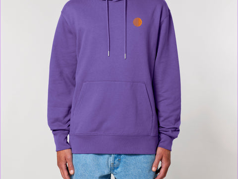 Räglan Kapuzensweatshirts Purple Hoodie mit Logo Stick