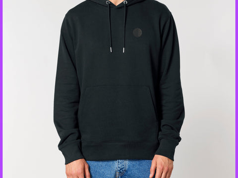Räglan Kapuzensweatshirts Schwarz / XXS Black Hoodie mit Logo Stick